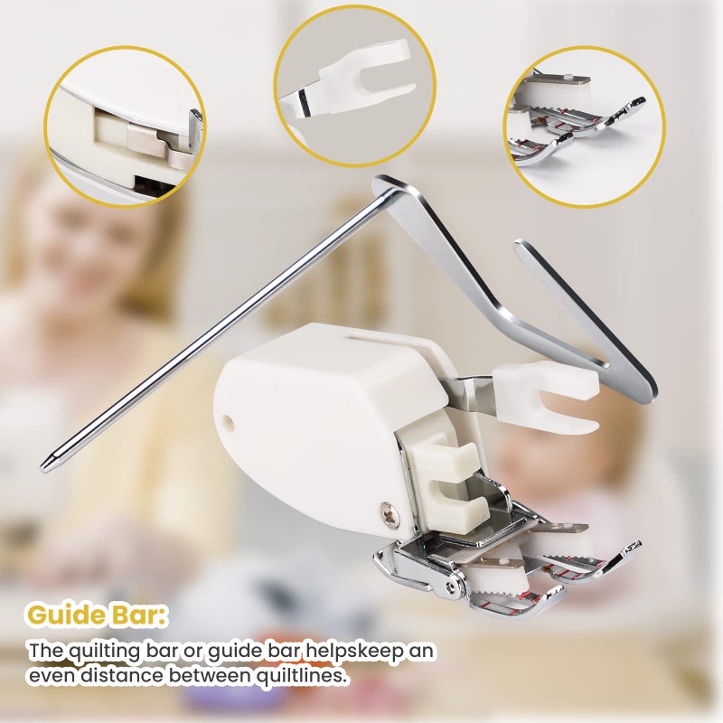 Kungfuking Open Toe Walking Foot W/Guide for Brother Even Feed Foot F033N F033 XC2214002 Pressure Foot - Image 3